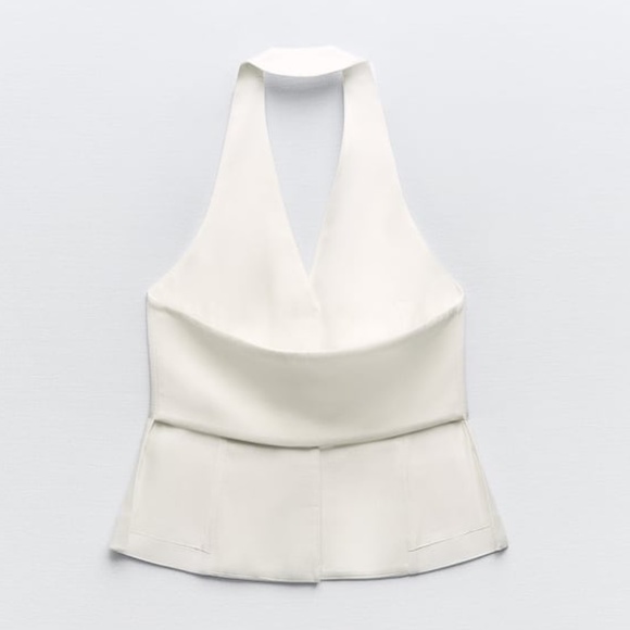 Zara OPEN BACK HALTER VEST - Picture 2 of 16